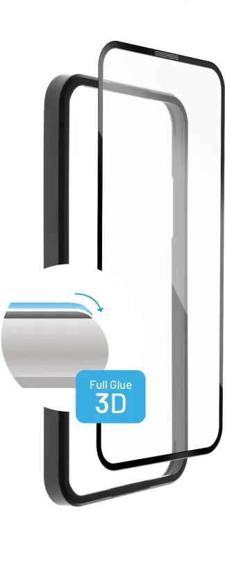 Ochranné sklo FIXED 3D FullGlue-Cover s aplikátorom pre Apple iPhone 13/13 Pre čiernych
