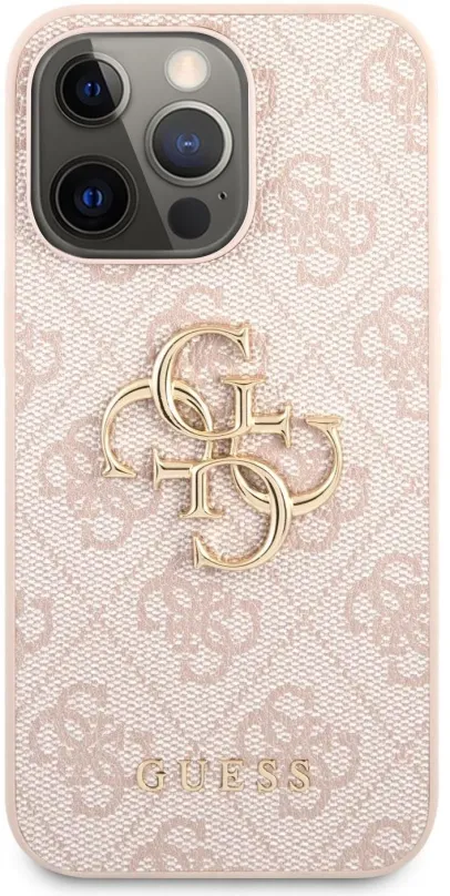 Kryt na mobil Guess PU 4G Metal Logo Zadný Kryt pre Apple iPhone 13 Pre Max Pink