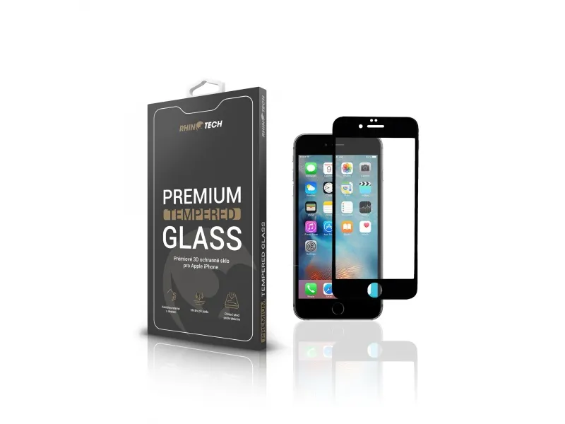 RhinoTech 2 Tempered 3D Glass pre Apple iPhone 6/6S (Black) (RT058)