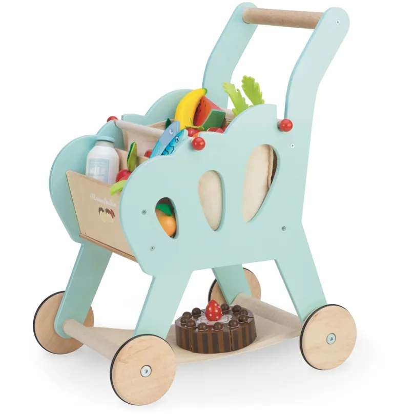 Detský nákupný košík Le Toy Van Nákupný košík s príslušenstvom