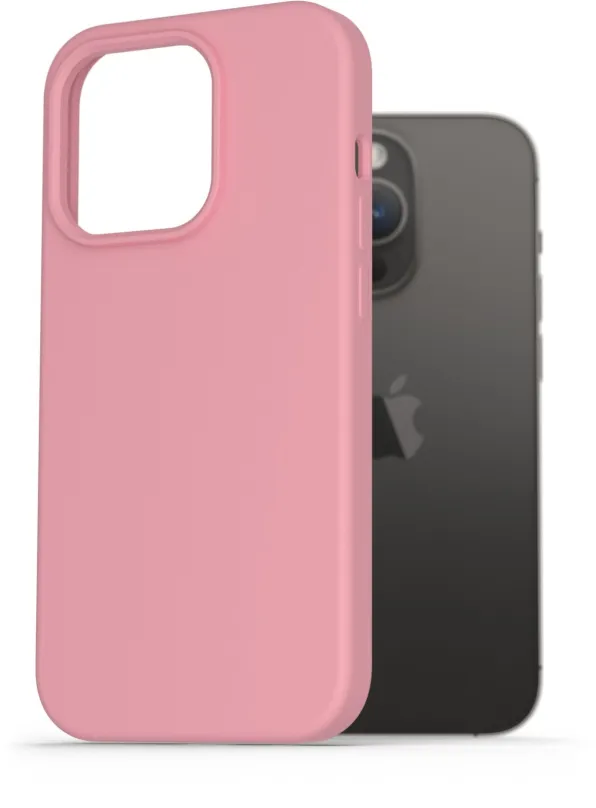 Kryt na mobil AlzaGuard Premium Liquid Silicone Case pre iPhone 14 Pre ružové