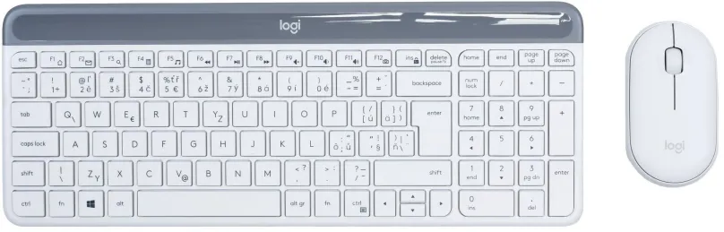 Set klávesnice a myši Logitech Slim Wireless Combo MK470, biela - CZ/SK
