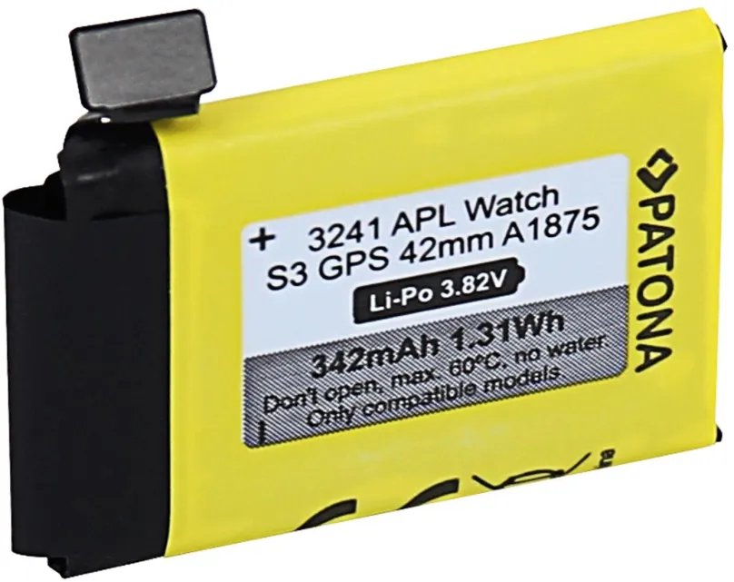Batéria do šikovných hodiniek PATONA pre Apple Watch 3 GPS 342mAh A1875 42mm