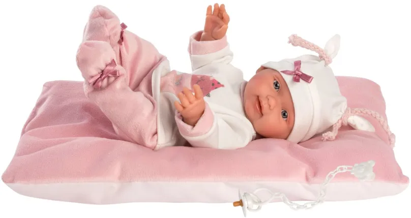 Bábika Llorens 26312 New Born Dievčatko - realistická bábika bábätko s celovinylovým telom - 26 cm