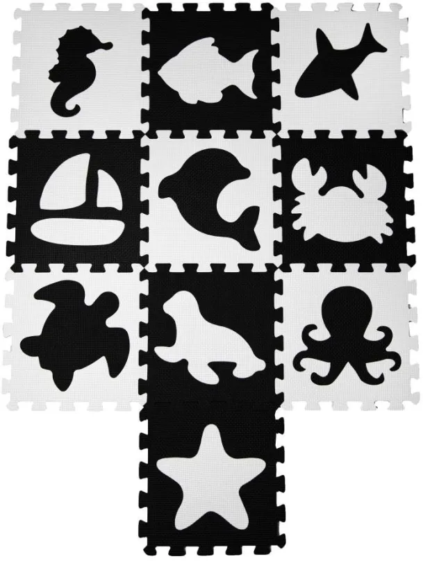 Penové puzzle EVA Puzzle podložka Ocean 32 x 32 x 1 cm (10 ks)