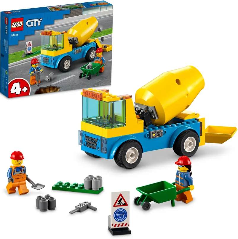 LEGO stavebnica LEGO® City 60325 Nákladiak s miešačkou na betón