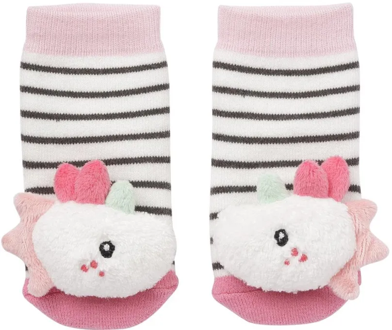 Hrkálka Baby Fehn Hrkajúca sa ponožky jednorožec Aiko & Yuki