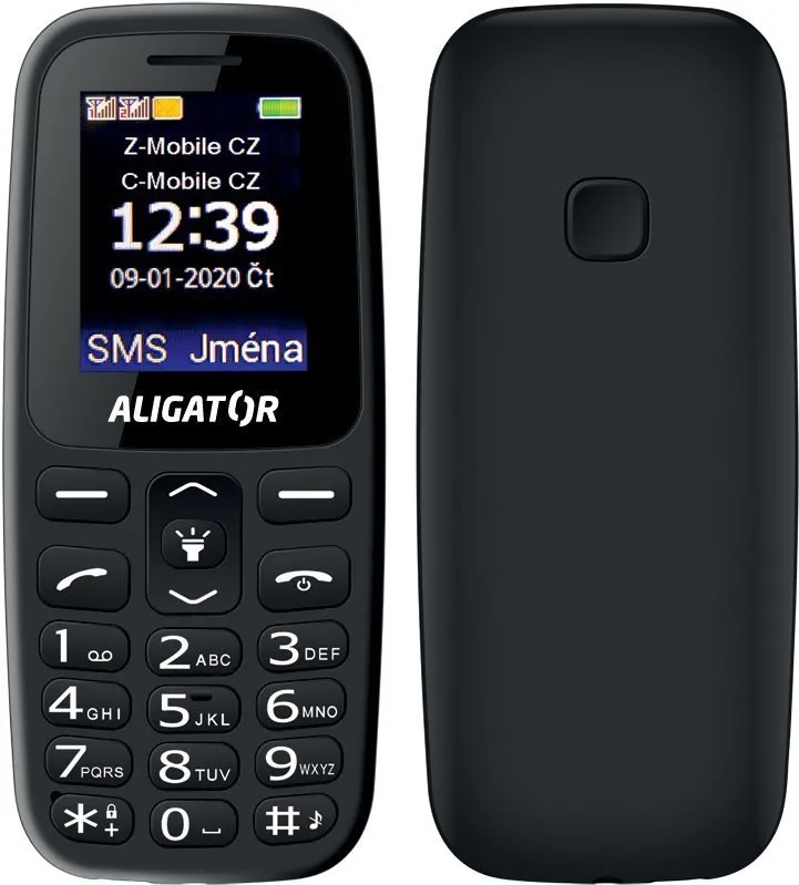 Mobilný telefón Aligator A220 Senior čierna