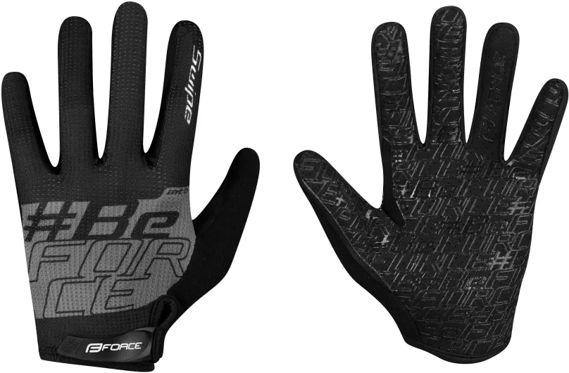 Cyklistické rukavice Force MTB SWIPE, čierno-šedé XL