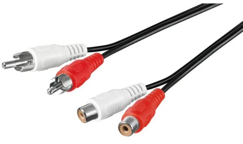 Audio kábel PremiumCord 2x cinch (M) - 2x cinch (F) 10m