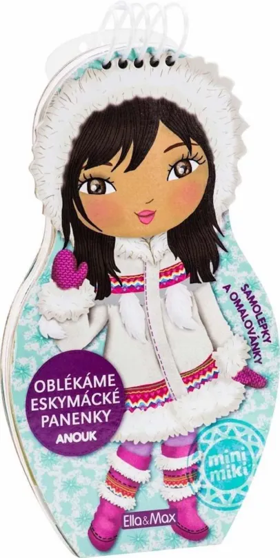Omaľovánky Obliekame eskimácke bábiky Anouk - omaľovánky