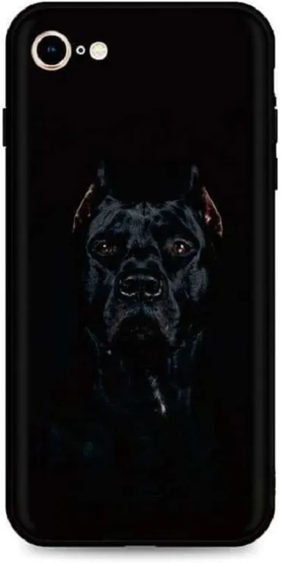 Kryt na mobil TopQ iPhone SE 2020 silikón Dark Pitbull 49322