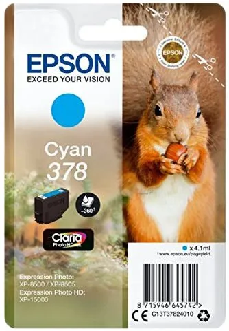 Cartridge Epson T3782 č.378 azúrová