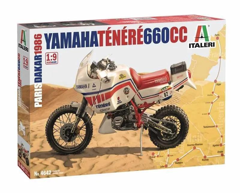 Plastikový model Model Kit motorka 4642 - Yamaha Tenere 660cc Paris Dakar 1986