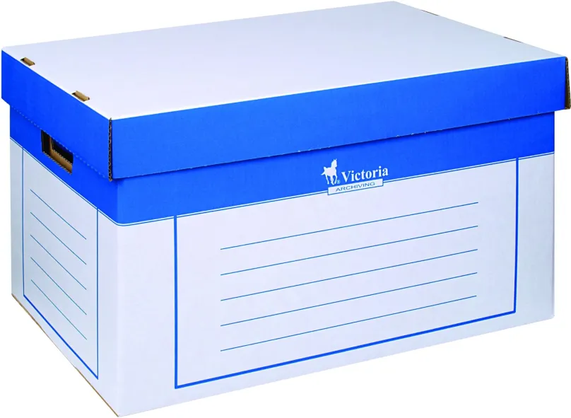 Archivačná krabica VICTORIA 32 x 27 x 46 cm, modro-biela - balenie 2 ks