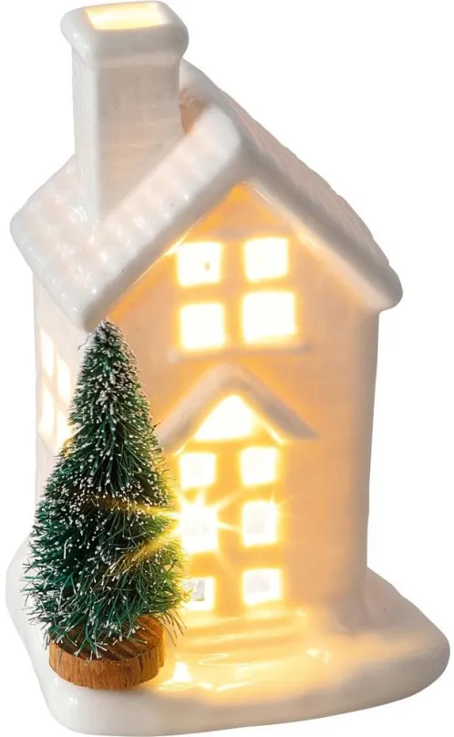 Vianočné dekorácie RETLUX RXL 391 Porcelán domček LED 11,4cm