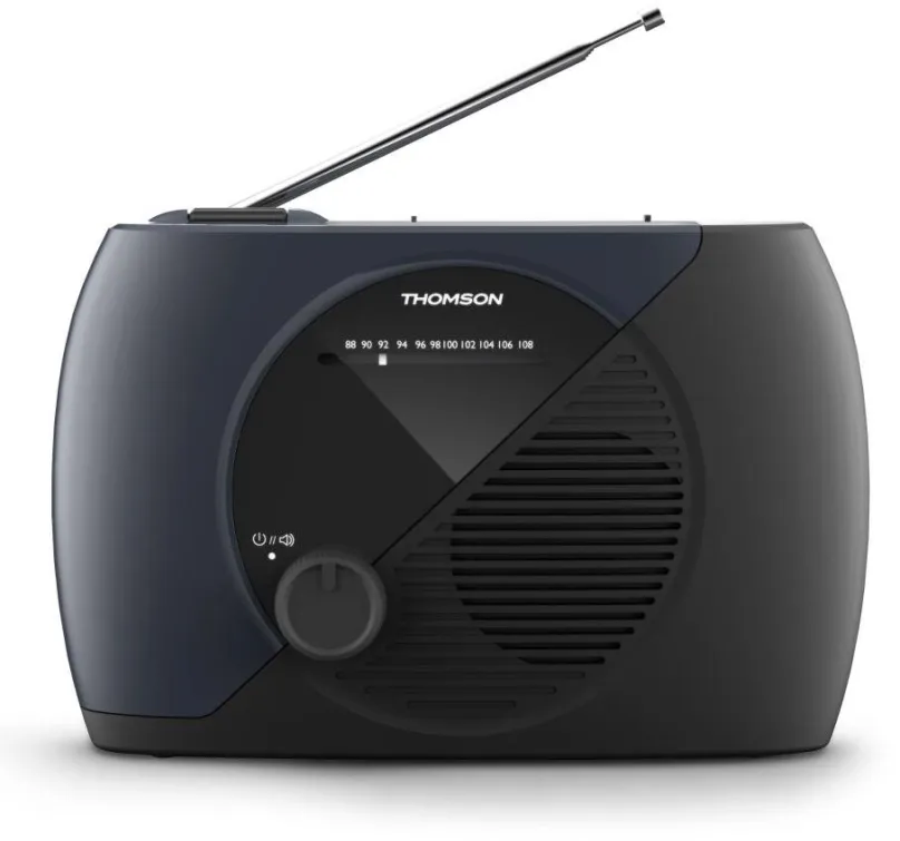 Rádio Thomson RT350, klasické, prenosné, FM tuner, výkon 3 W, napájací zdroj a anténa súč