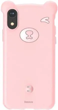 Kryt na mobil Baseus Bear Silicone Case pre iPhone Xr 6.1 "Pink