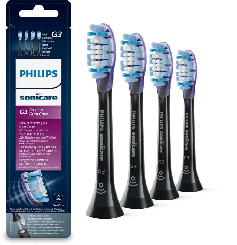 Náhradná hlavica k zubnej kefke Philips Sonicare G3 Premium Gum Care HX9054/33 4ks