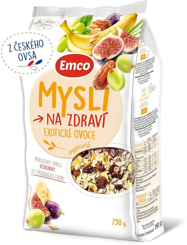 Müsli Emco Mysli sypané - exotické ovocie 750g