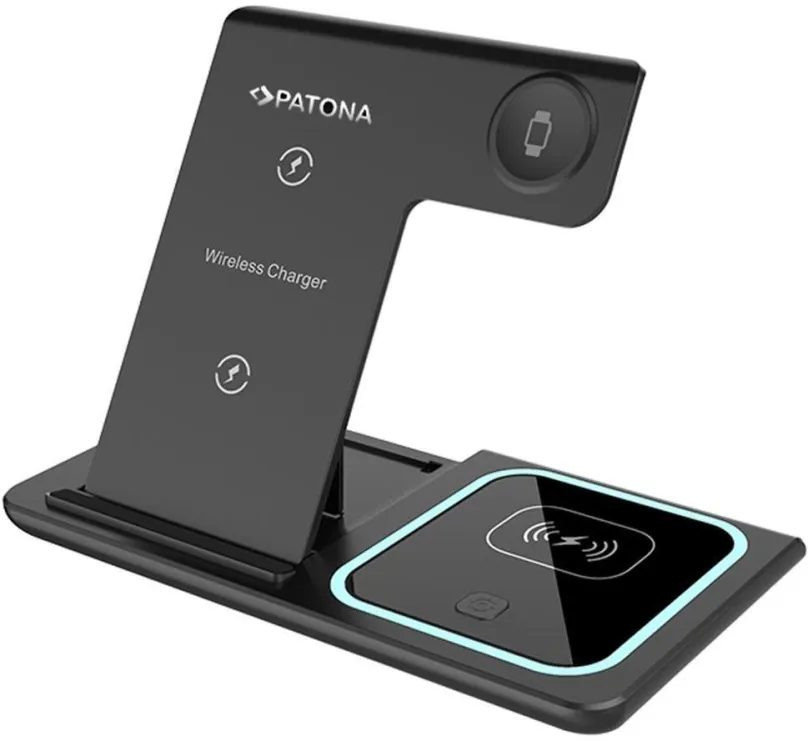MagSafe bezdrôtová nabíjačka PATONA bezdrôtová nabíjačka pre iPhone 3v1-15W Qi, Apple watch, Airpod