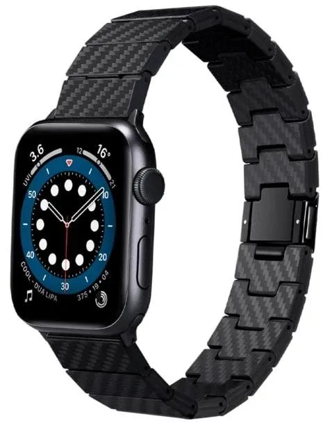Remienok Pitaka Carbon Fiber Strap Black/Grey Apple Watch 42/44/45/Ultra 49mm