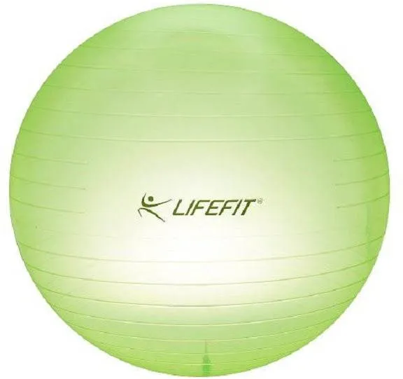 Gymnastická lopta Lifefit Transparent 65 cm, sv. zelený