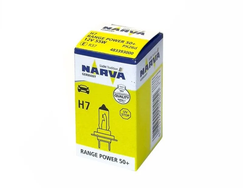 Autožiarovka Narva H7 PX26d 12V 55W Range Power +50%