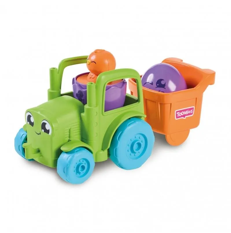 Didaktická hračka TOOMIES - Traktor 2v1, Autíčko 2 v 1, Je možné zostaviť ako traktor s pr