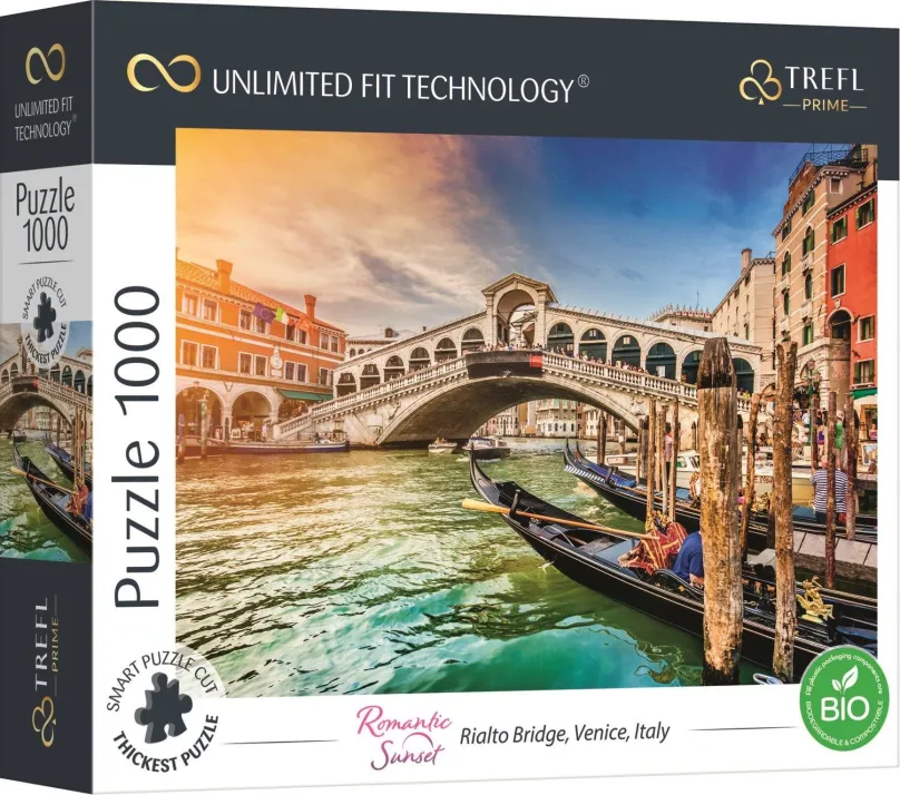 Puzzle Trefl Puzzle UFT Cityscape: Most Rialto, Benátky, Taliansko 1000 dielikov