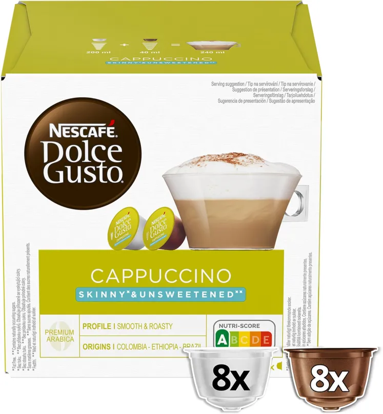 Kávové kapsule NESCAFÉ® Dolce Gusto® Cappuccino Skinny Unsweetened 16 ks