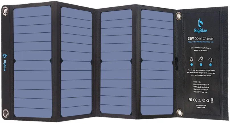 Solárny panel BigBlue B401D 3 USB Port 28W Solar Charger