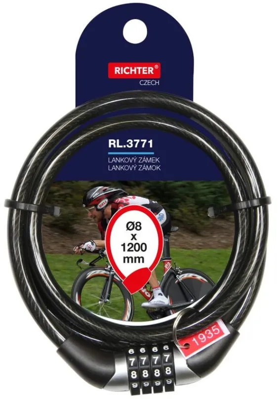 Zámok na bicykel Richter Czech RL.3771.8x1200.CRN
