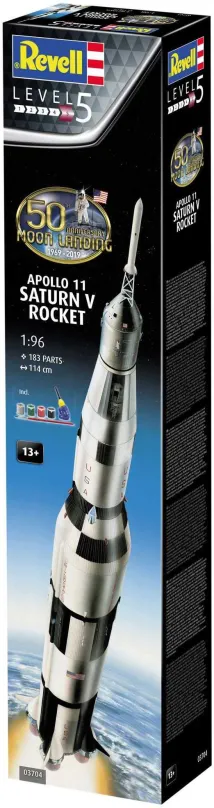 Plastikový model Gift-Set 03704 - Apollo 11 Saturn V Rocket (50 Years Moon Landing), vhodn
