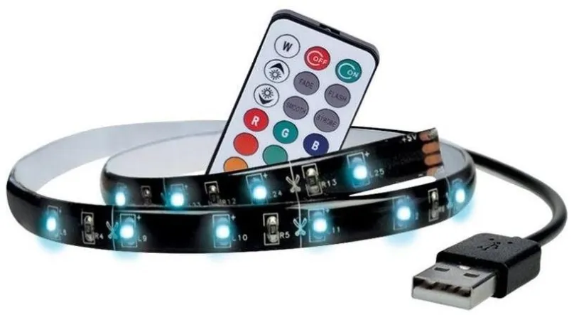 LED pásik SADA 2x LED RGB Opasok pre TV s diaľkovým ovládačom IP65 LED/USB 50cm
