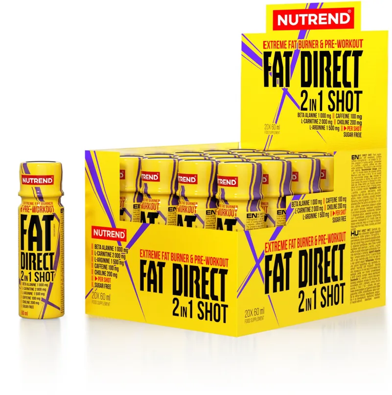 Spaľovač tukov Nutrend FAT DIRECT SHOT, 20x60 ml