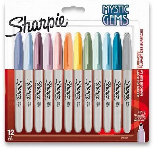 Popisovač SHARPIE Fine, 12 pastelových farieb