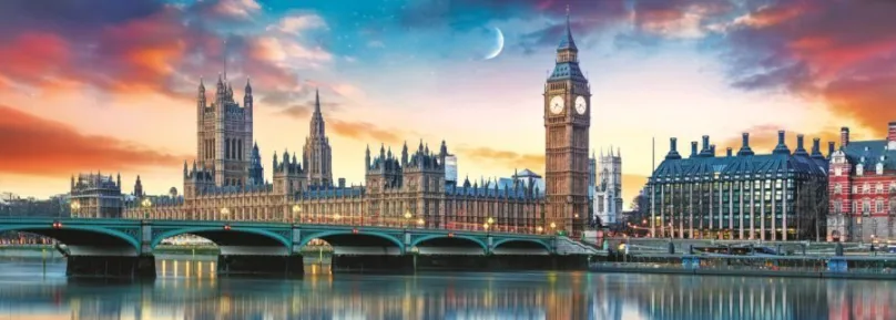 Puzzle Trefl Panoramatické puzzle Big Ben a Westminsterský palác, Londýn 500 dielikov