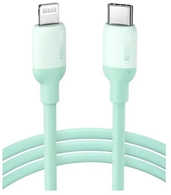 Dátový kábel UGREEN USB-C do Lightning Silicone Cable 1m (Green)
