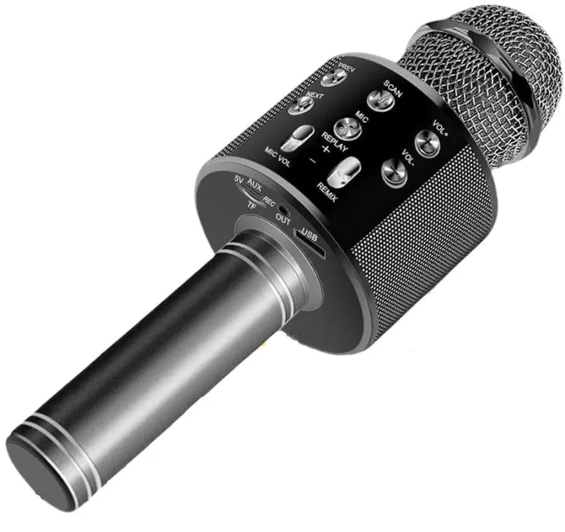 Mikrofón MG Bluetooth Karaoke mikrofón s reproduktorom, čierny