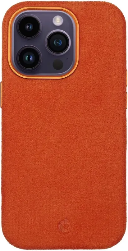 Kryt na mobil Alcantara kryt s MagSafe na iPhone 14 Plus - Orange