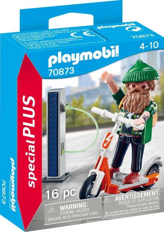 Figúrka Playmobil 70873 Hipster s elektrokolobežkou