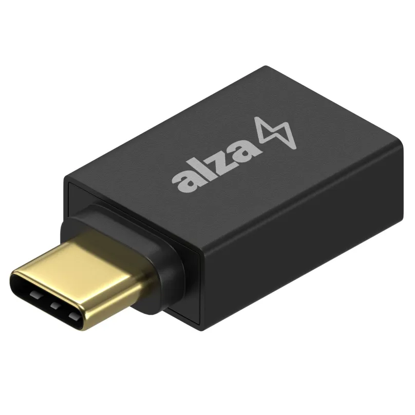 Redukcia AlzaPower OTG USB-C (M) na USB-A 3.0 (F) čierna