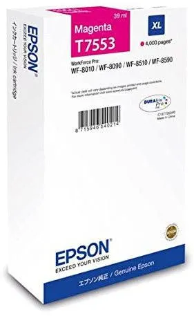 Cartridge Epson T7553 XL purpurová, pre tlačiarne Epson WorkForce Pro WF-8010DW, WF-8090DT
