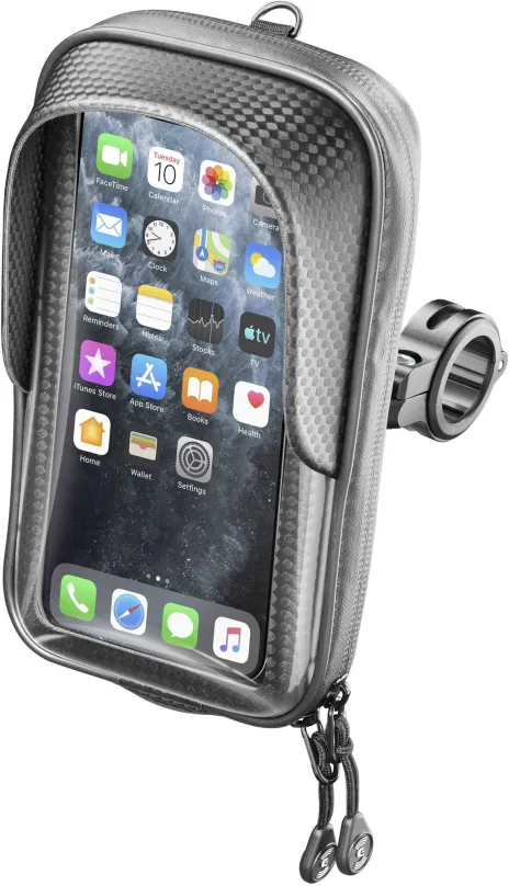 Držiak na mobilný telefón Interphone Master s úchytom na riadidlá, pre telefóny max. 6.7 "čierny
