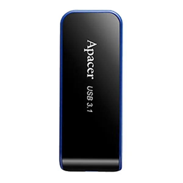 Apacer USB flash disk, USB 3.0, 64GB, AH356, čierny, AP64GAH356B-1, USB A, s výsuvným konektorom