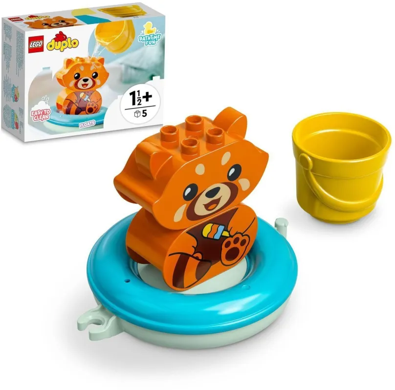 LEGO stavebnica LEGO® DUPLO® 10964 Legrace vo vani: Plávajúca panda červená