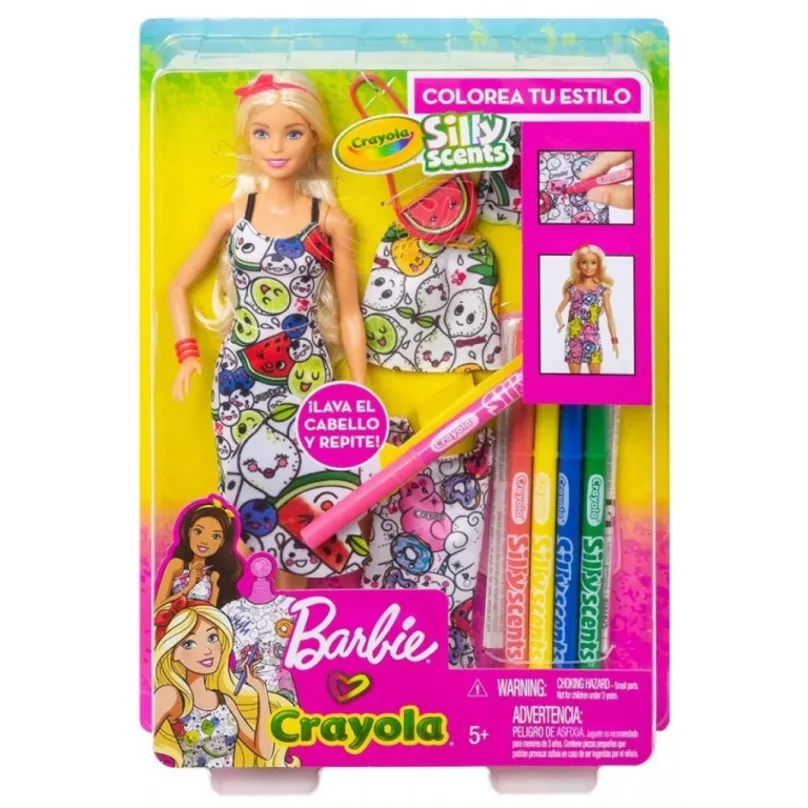 Mattel Barbie Crayola vyfarbovanie šiat s voňavými doplnkami, GGT44