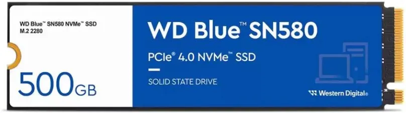 SSD disk WD Blue SN580 500GB, M.2 (PCIe 4.0 4x NVMe), TLC (Triple-Level Cell), rýchlosť čí