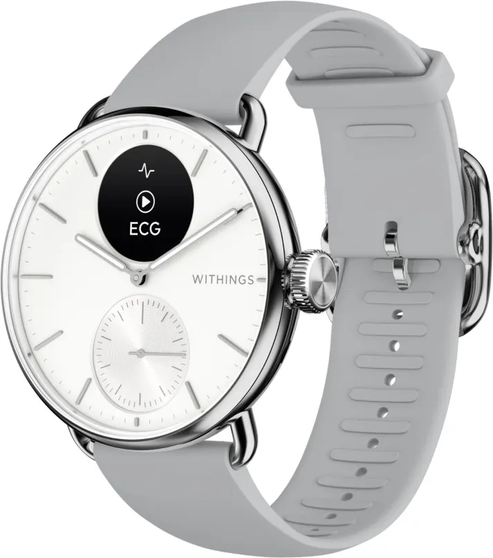 Chytré hodinky Withings Scanwatch 2 38mm - White, pre mužov aj ženy, OLED displej, meranie